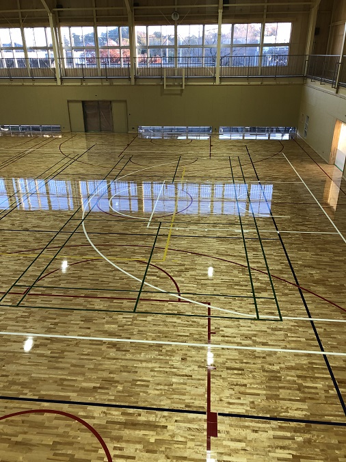 スポーツコートライン施工